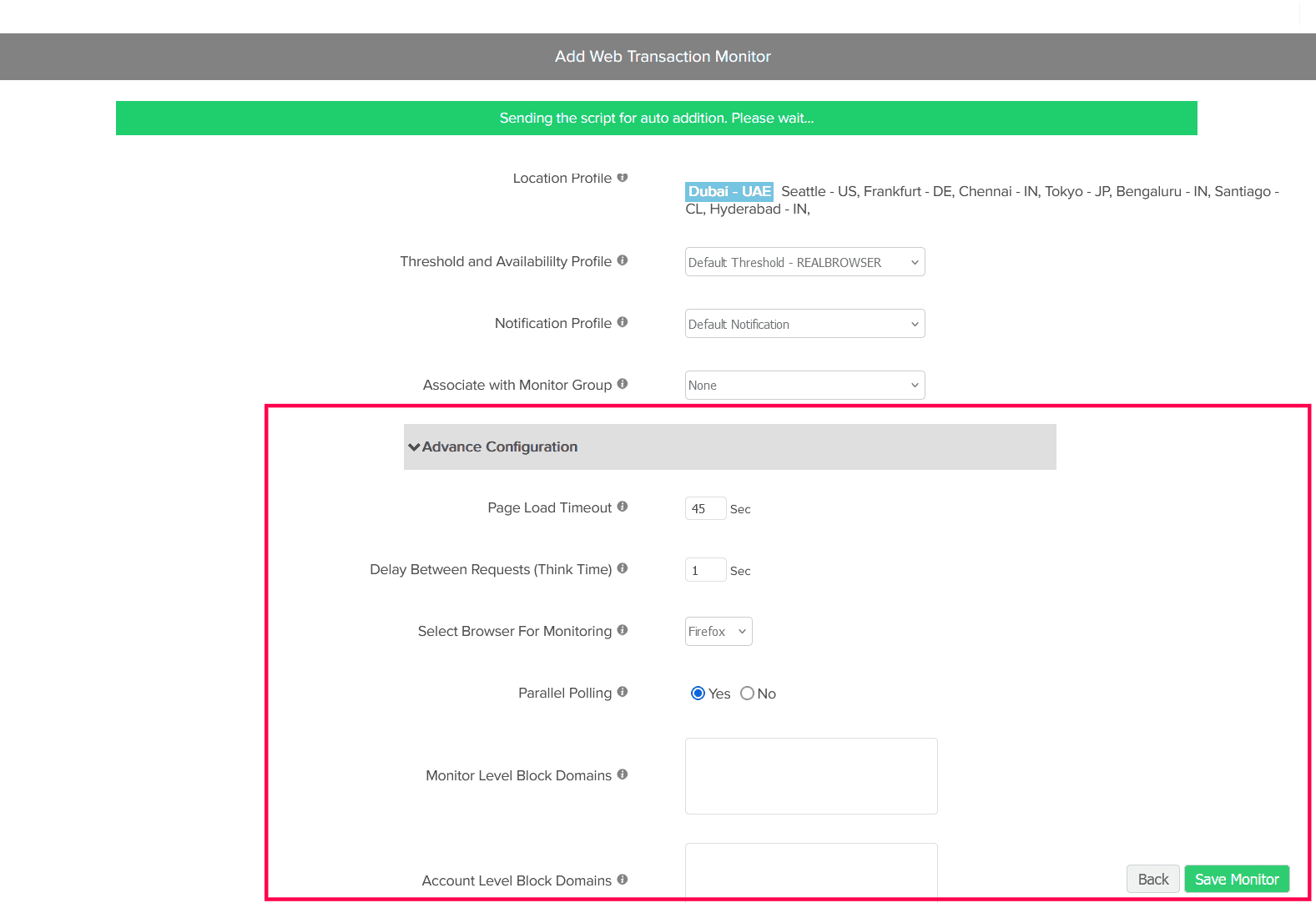 Advance Configuration - Firefox